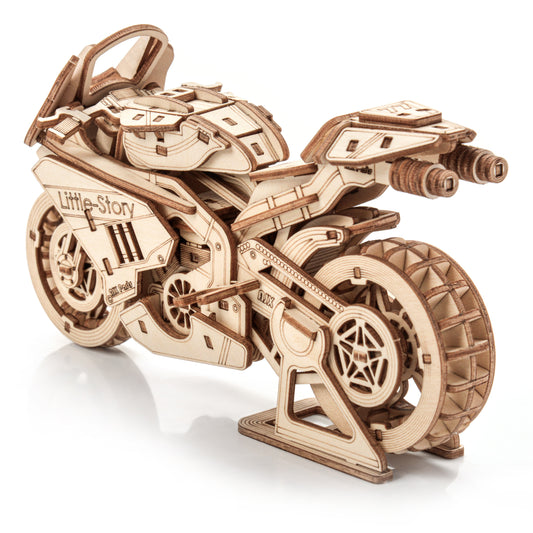 Drewniane Puzzle Model 3D - Motocykl Grand Prix