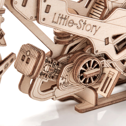 Drewniane Puzzle Model 3D - Motocykl Żużlowy