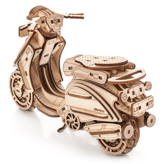Drewniane Puzzle Model 3D - Skuter Sting