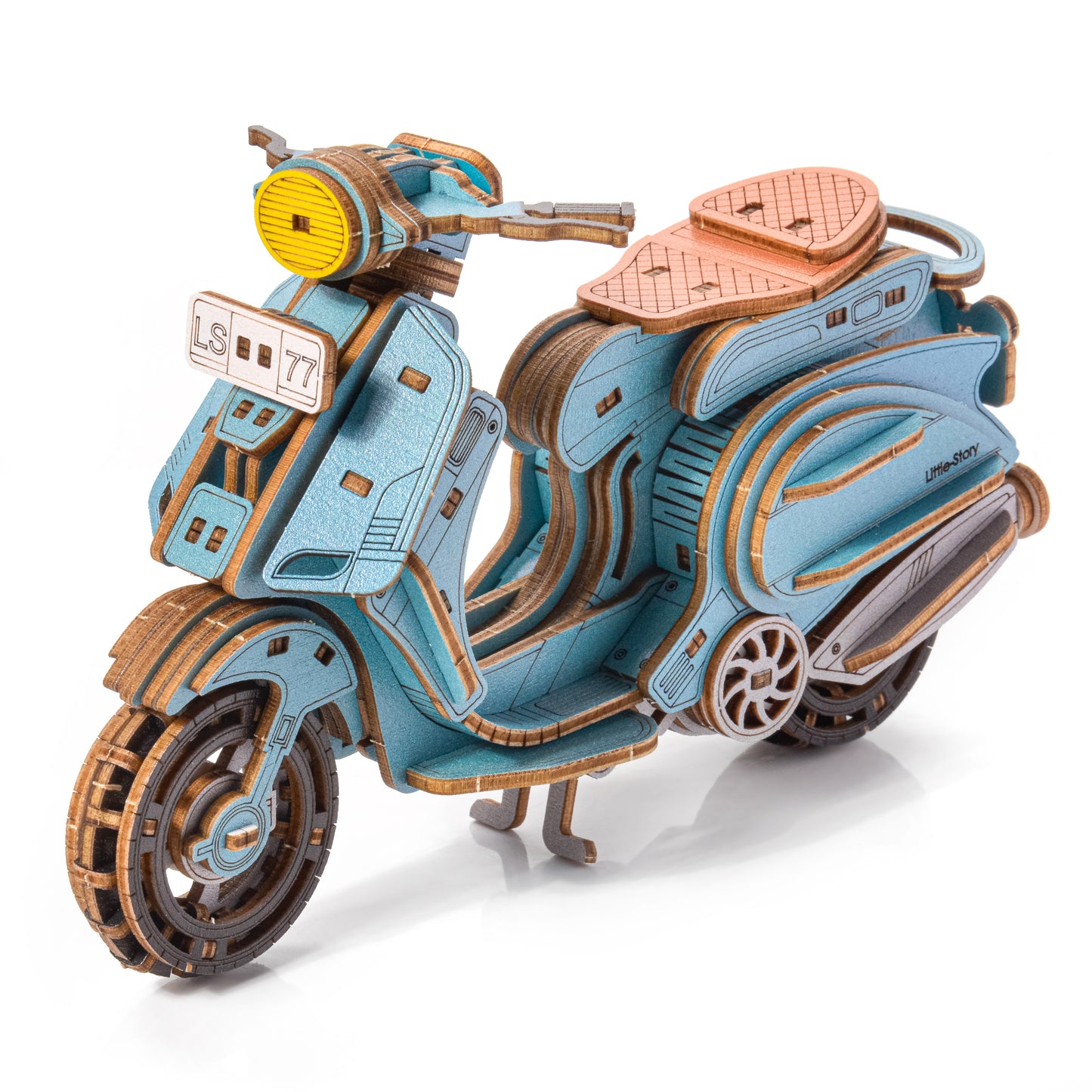 Drewniane Puzzle Model 3D - Skuter Sting