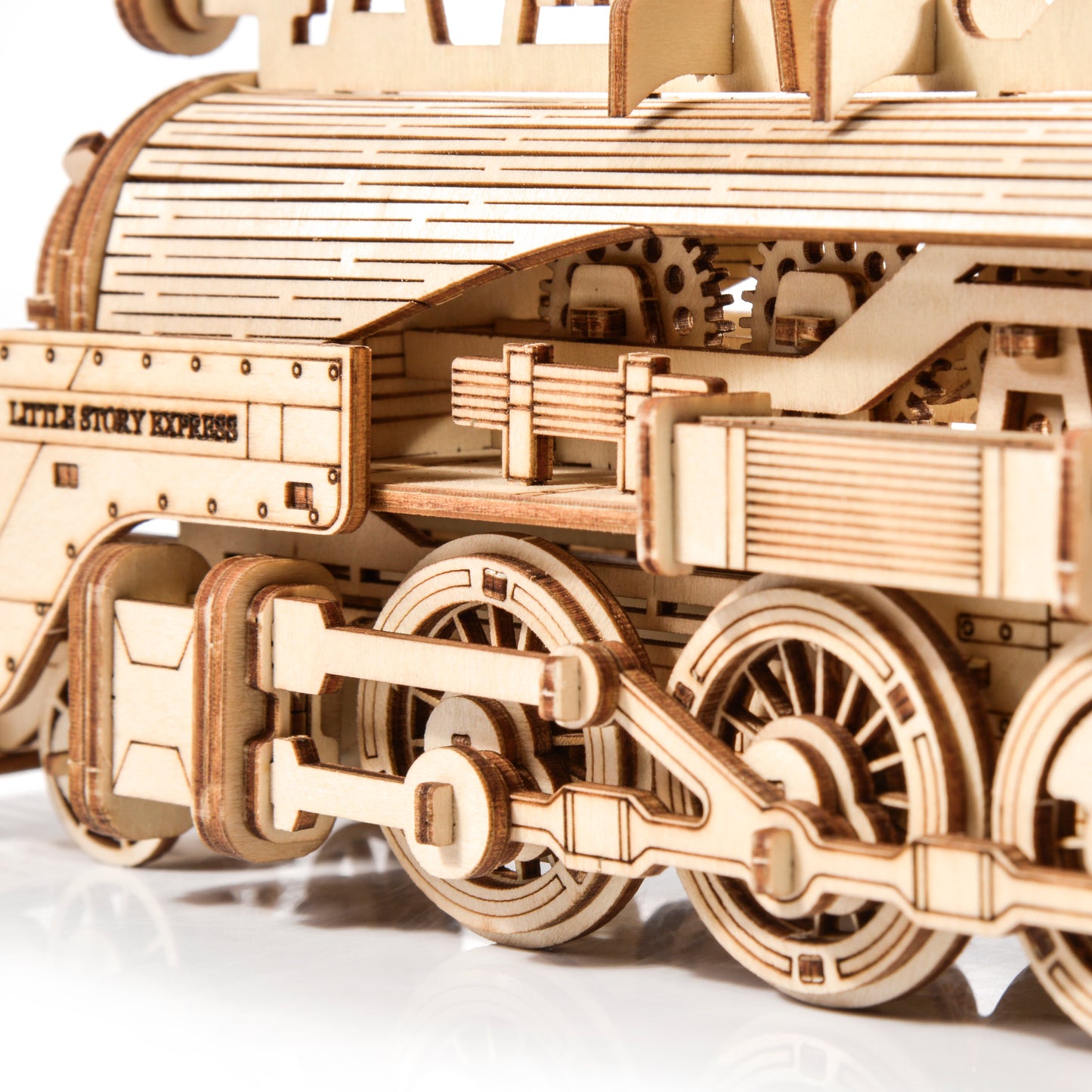 Drewniane Puzzle 3D – Lokomotywa parowa