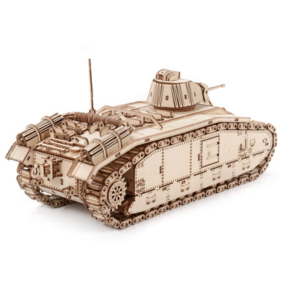 Drewniane Puzzle Model 3D - Char B1