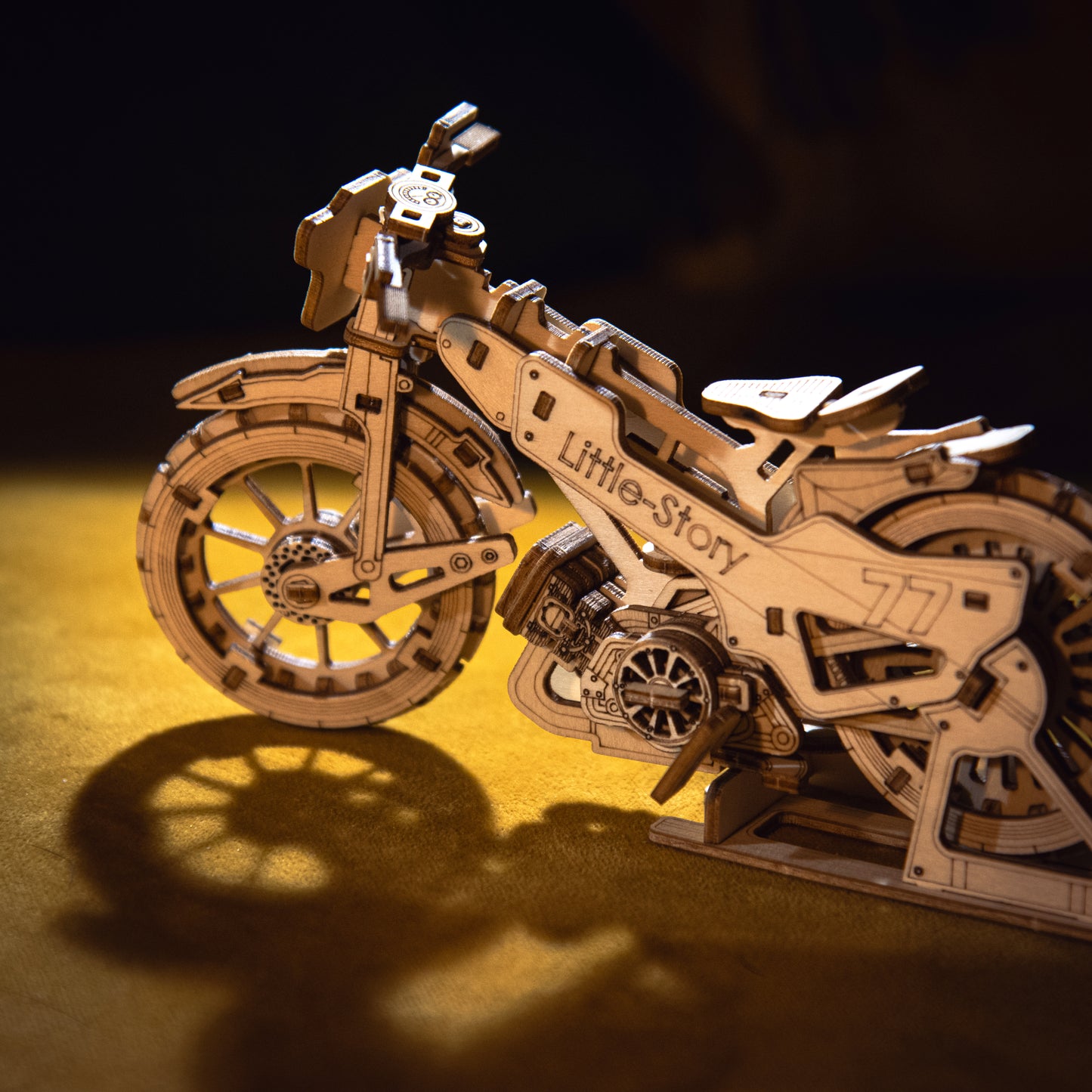  Drewniane Puzzle Model 3D - Motocykl Żużlowy