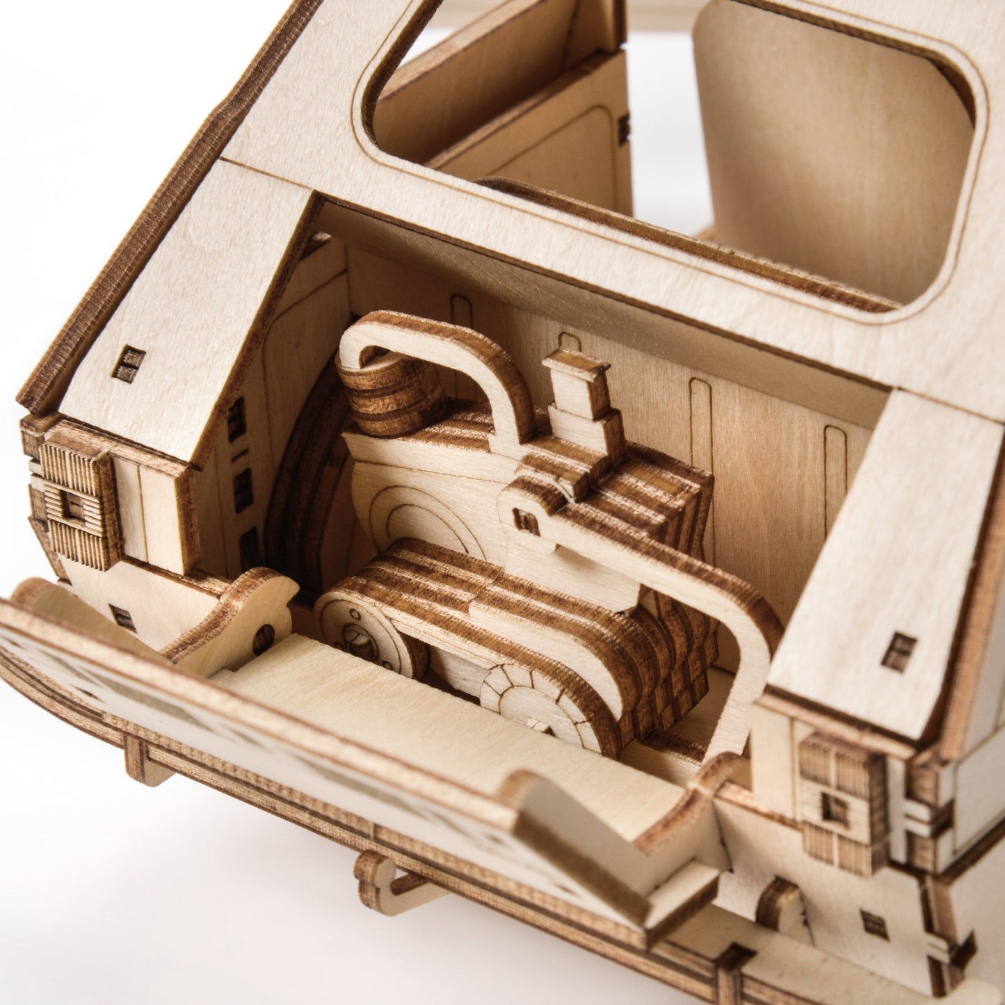 Drewniany model samochodu 3D – Fiat 126P