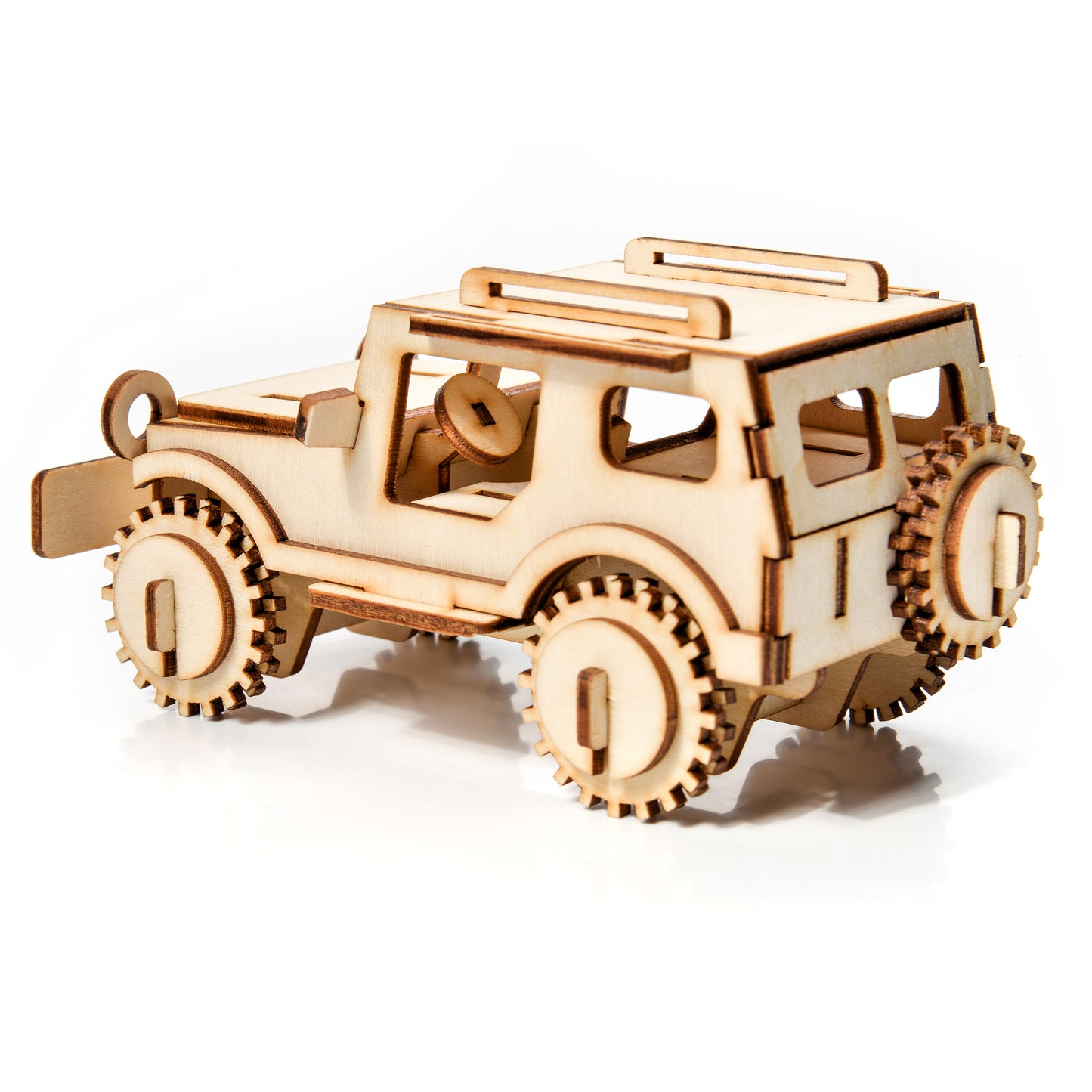 Mała historia Drewniany model 3D Puzzle - Jeep