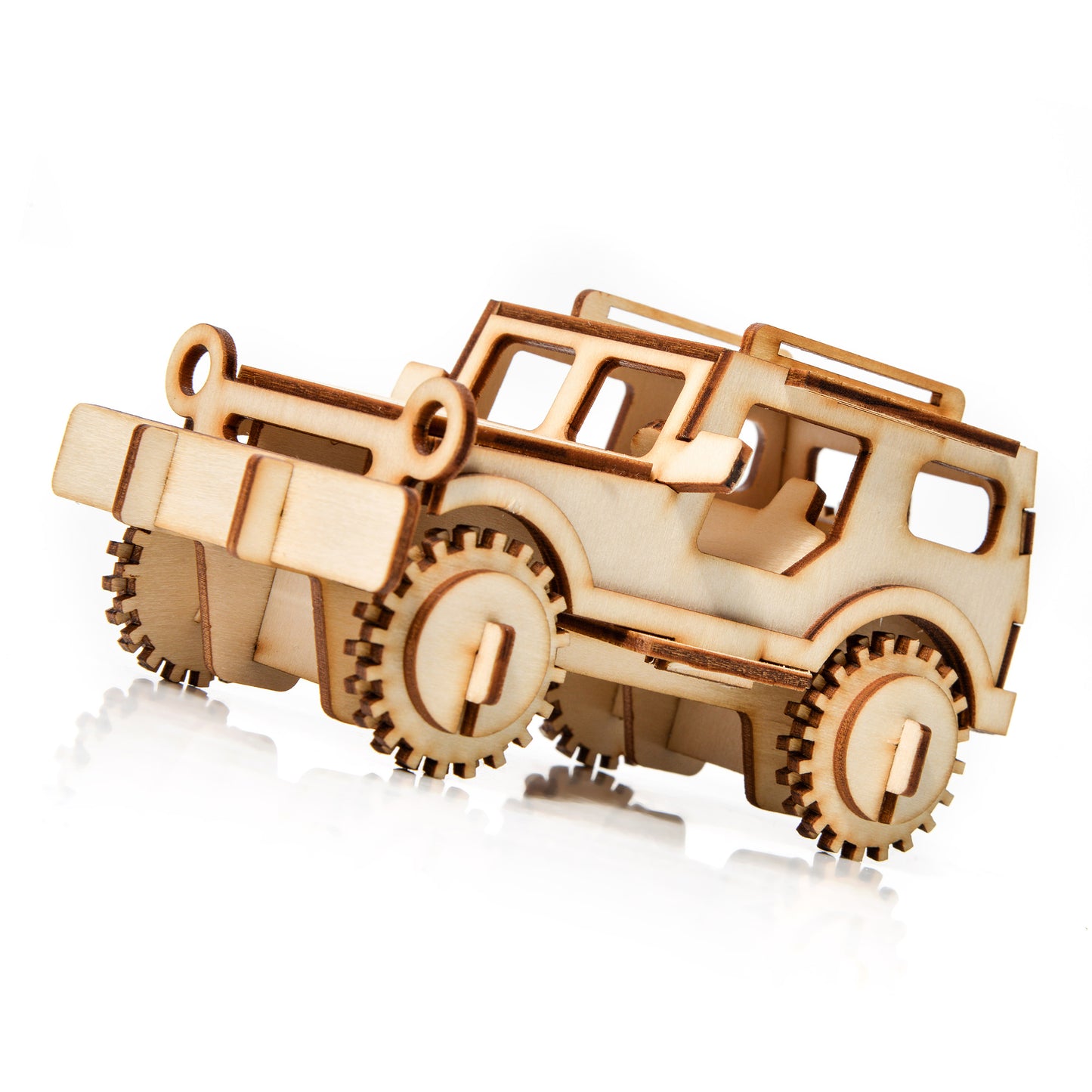 Mała historia Drewniany model 3D Puzzle - Jeep