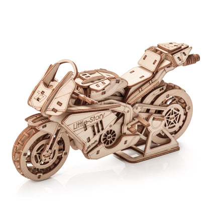 Drewniane Puzzle Model 3D - Motocykl Grand Prix