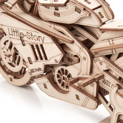 Drewniane Puzzle Model 3D - Motocykl Grand Prix