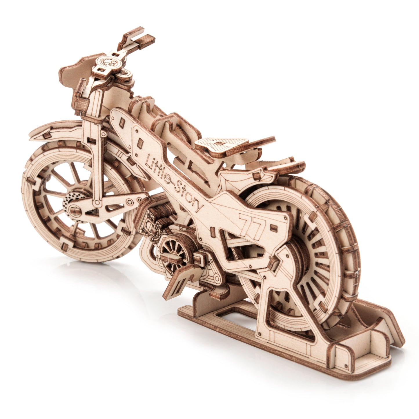  Drewniane Puzzle Model 3D - Motocykl Żużlowy