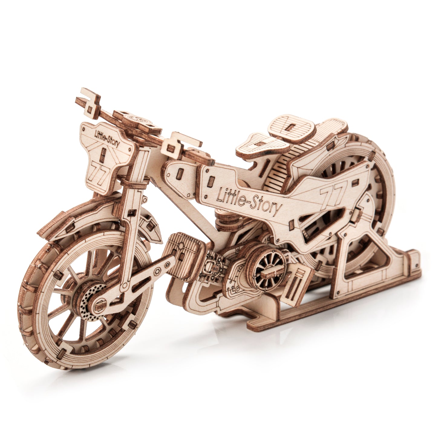  Drewniane Puzzle Model 3D - Motocykl Żużlowy