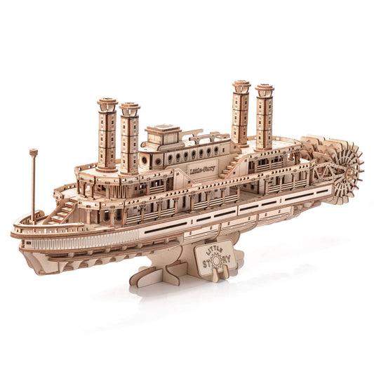 Drewniana układanka 3D Parowiec 