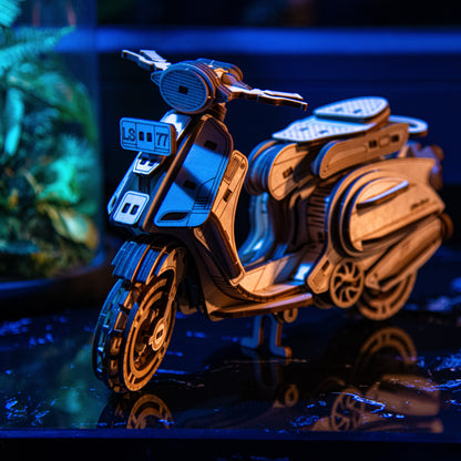 Drewniane Puzzle Model 3D - Skuter Sting