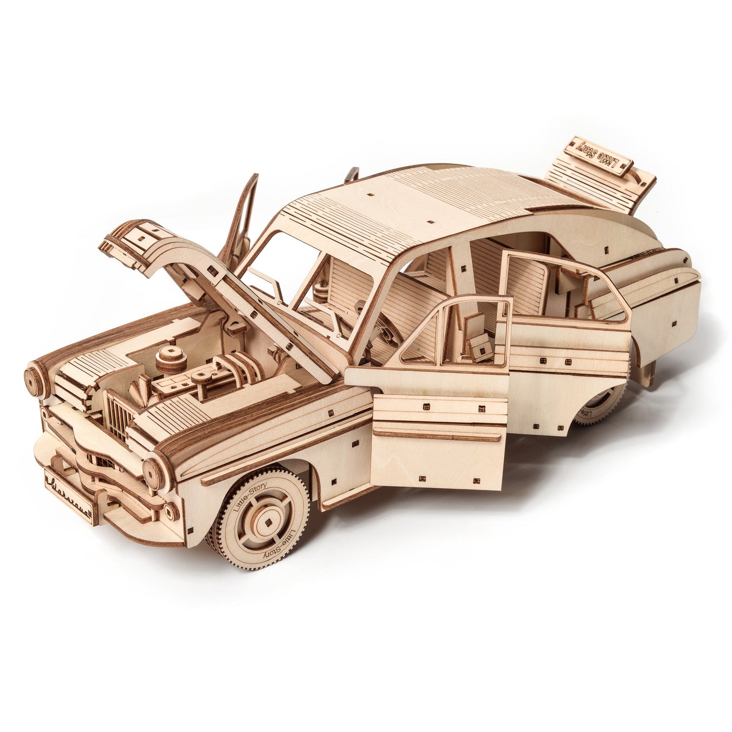 Drewniany model samochodu 3D – FSO Warszawa