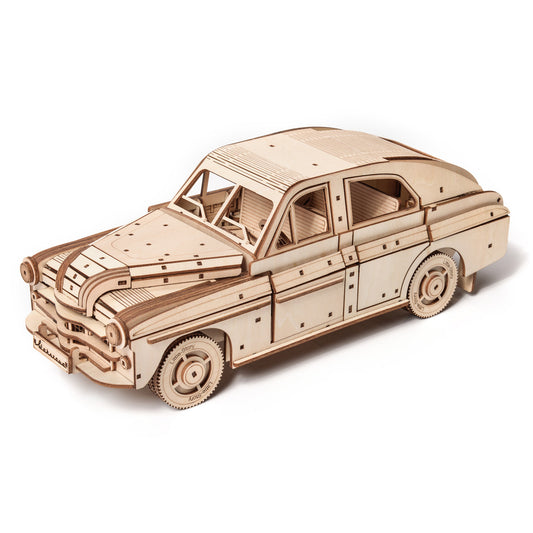 Drewniany model samochodu 3D – FSO Warszawa