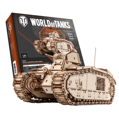 Drewniane Puzzle Model 3D - Char B1