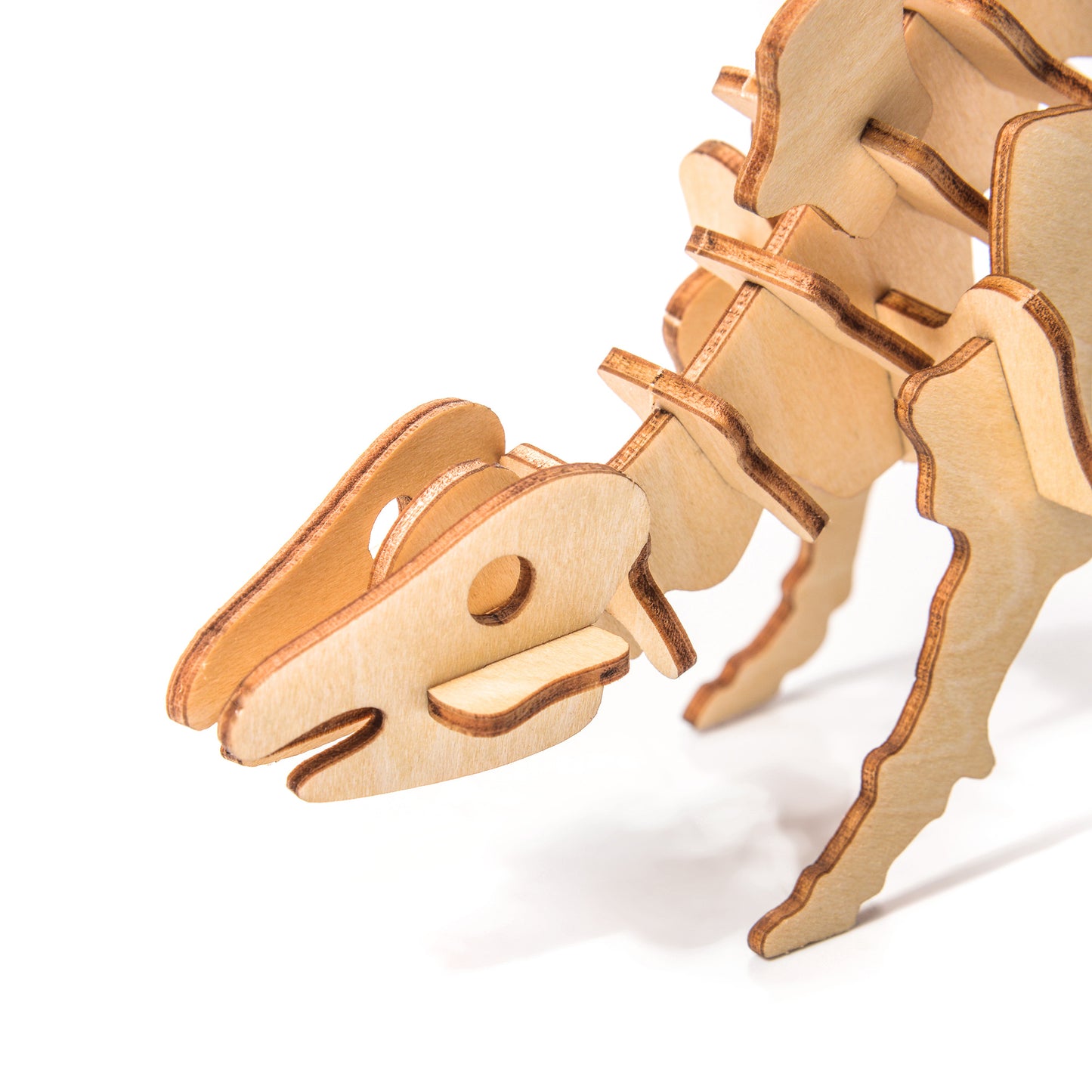 Mała historia Drewniany model 3D Puzzle - Stegozaur Dinozaur
