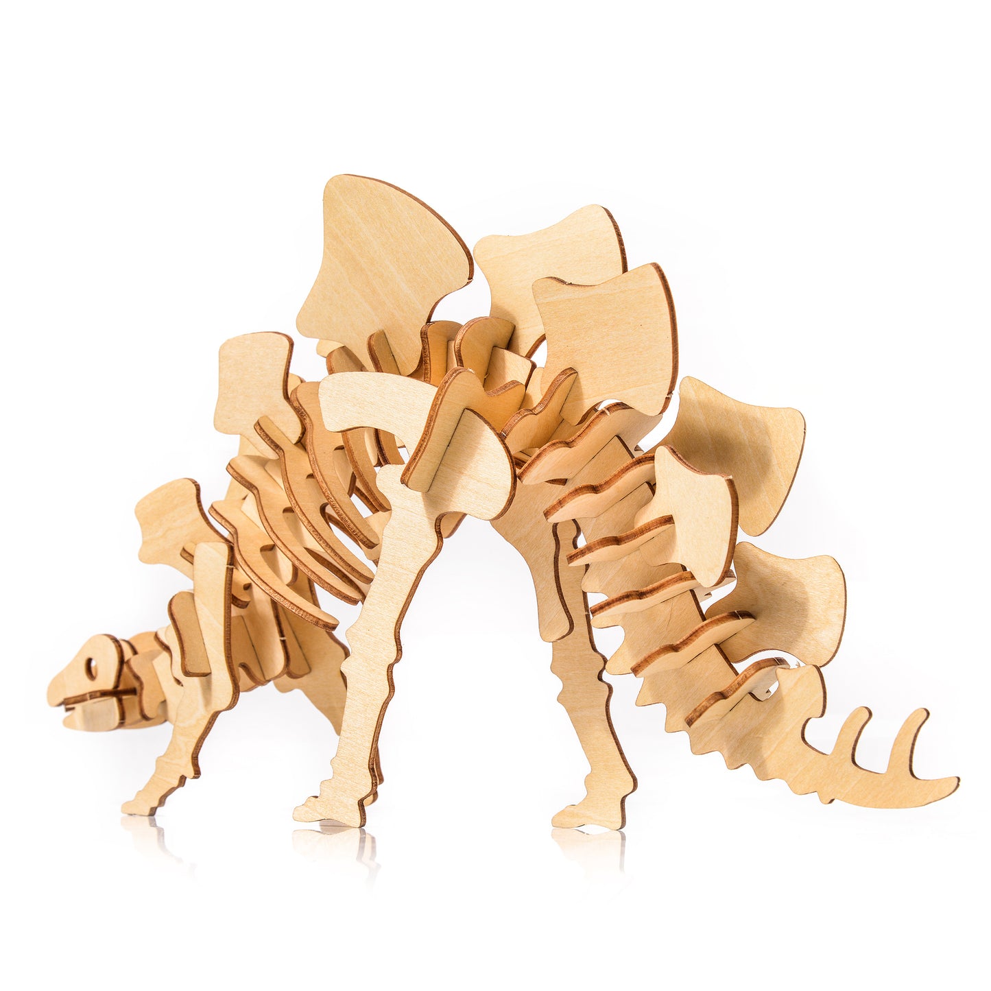 Mała historia Drewniany model 3D Puzzle - Stegozaur Dinozaur