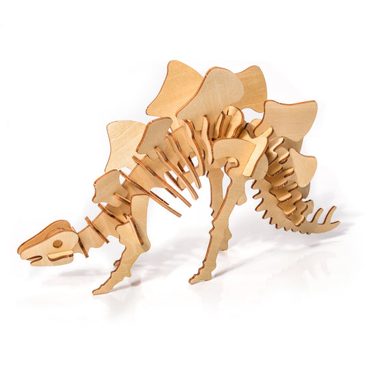 Mała historia Drewniany model 3D Puzzle - Stegozaur Dinozaur