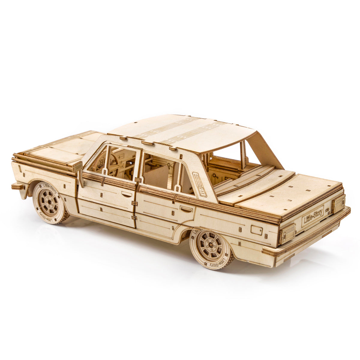 Drewniany model samochodu 3D – Fiat 125p