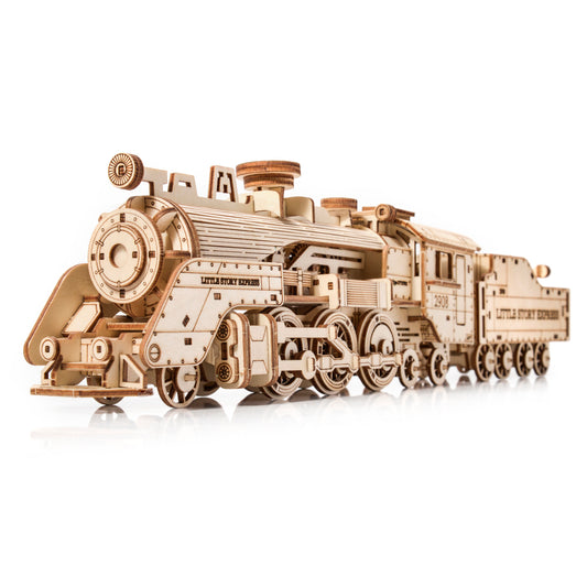 Drewniane Puzzle 3D – Lokomotywa parowa