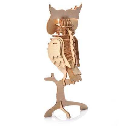 Mała Historia Drewniany Model Puzzle 3D - Sowa