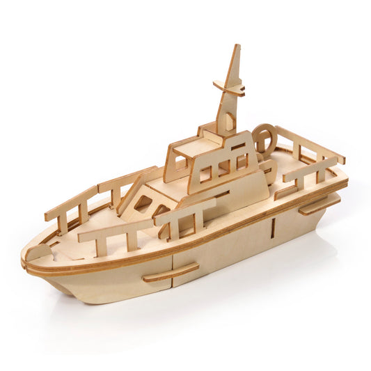 Mała Historia Drewniany Model Puzzle 3D - Jacht