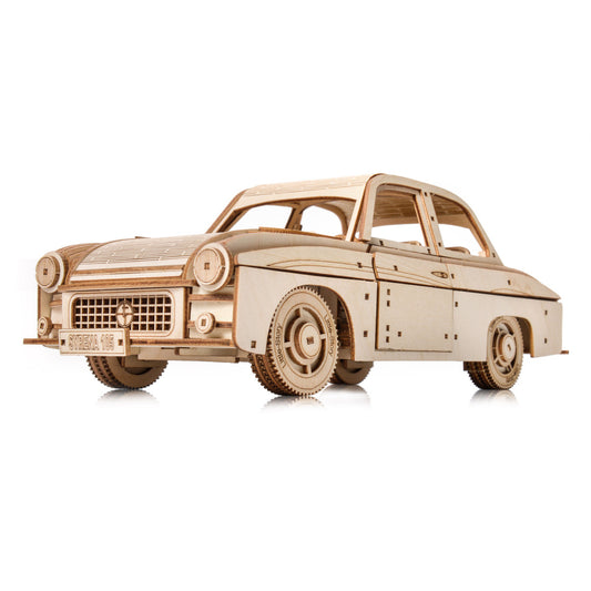 Drewniany model samochodu 3D – Syrena 105