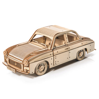 Drewniany model samochodu 3D – Syrena 105