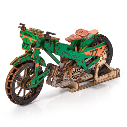 Wooden Model 3D Puzzles  - Speedway Bike