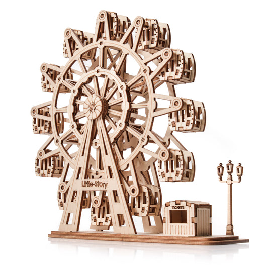 Mała Historia Drewniany Model 3D Puzzle DIY - Diabelski Młyn