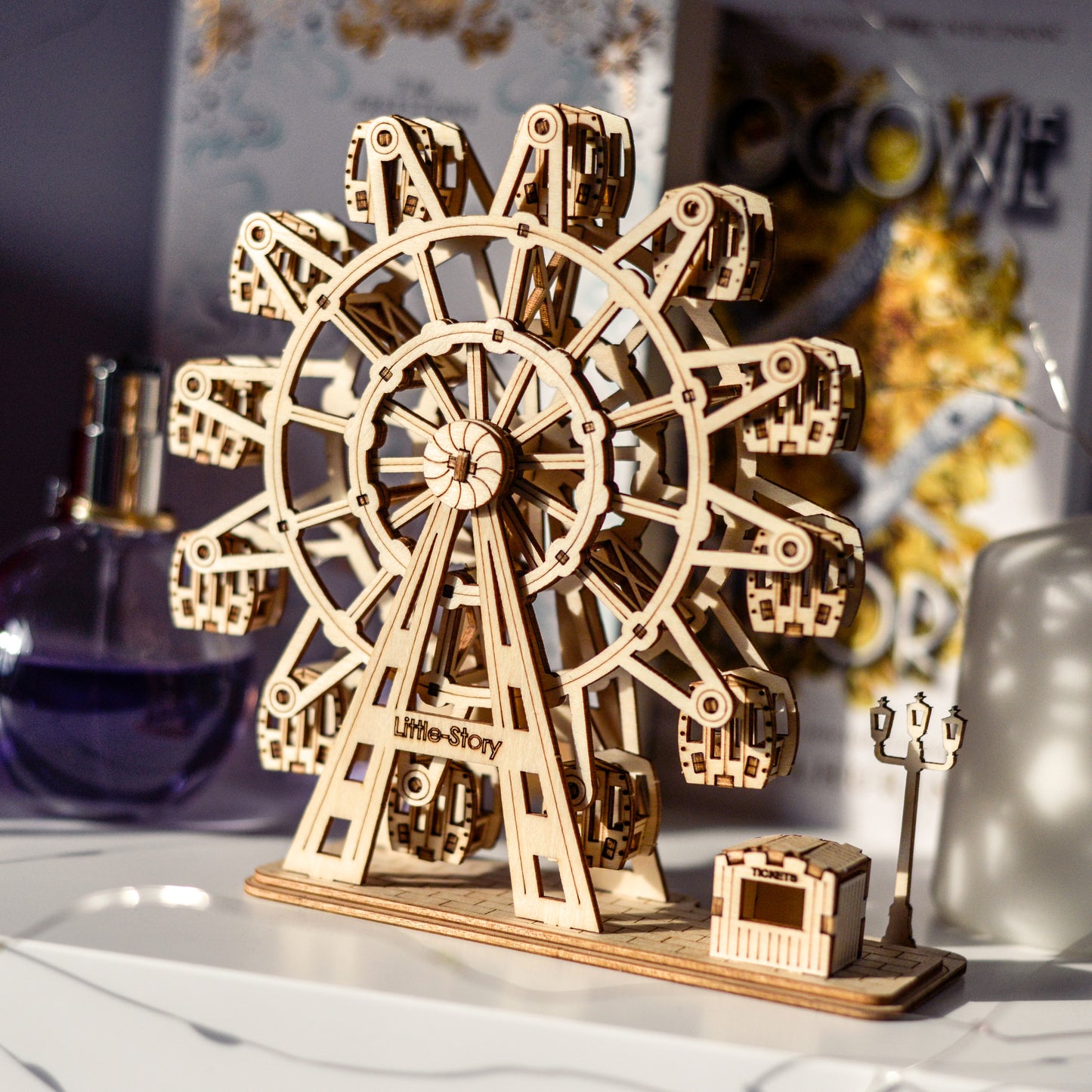 Mała Historia Drewniany Model 3D Puzzle DIY - Diabelski Młyn