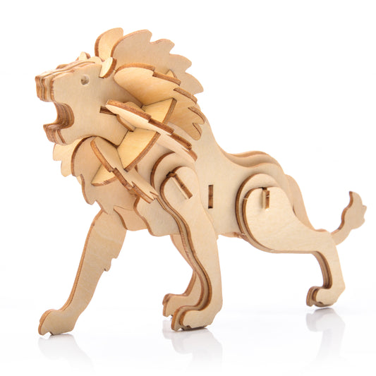 Mała historia Drewniany model 3D Puzzle - Lew