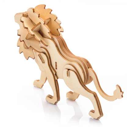 Mała historia Drewniany model 3D Puzzle - Lew