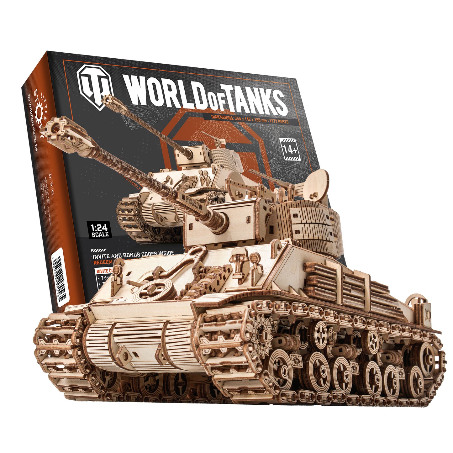 Drewniana układanka 3D Model - M4A3E8 Sherman