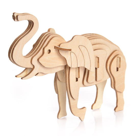 Mała historia Drewniany model 3D Puzzle - Słoń