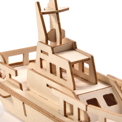 Mała Historia Drewniany Model Puzzle 3D - Jacht