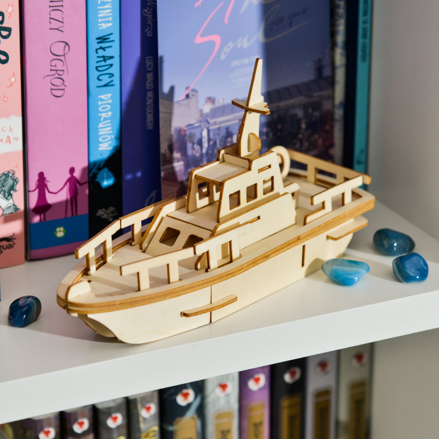 Mała Historia Drewniany Model Puzzle 3D - Jacht